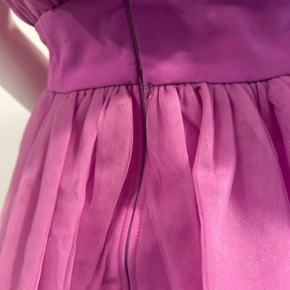 Lavender NWOT Strapless Tulle Mini Dress - size M - Picture 8 of 10
